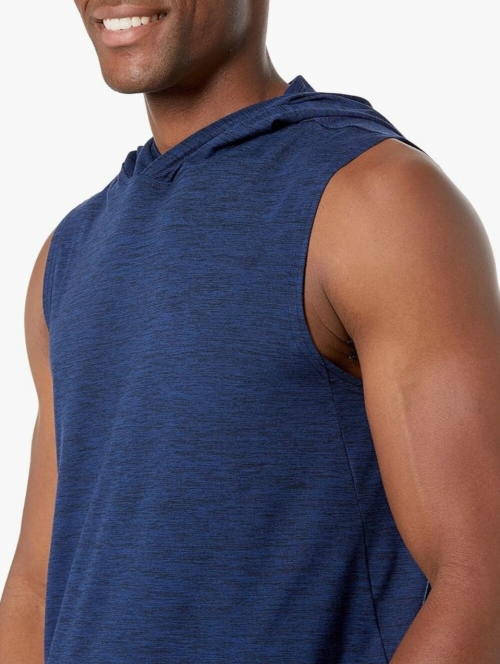 Amazon Essentials Men's Tech Stretch Sleeveless Hoodie Men's XL Blue Shirt Nwt